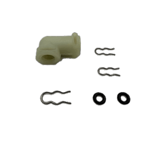 ELBOW CONNECTOR KIT FOR SOLENOID VALVE WITH 2 x O RINGS & 3 x CLIPS