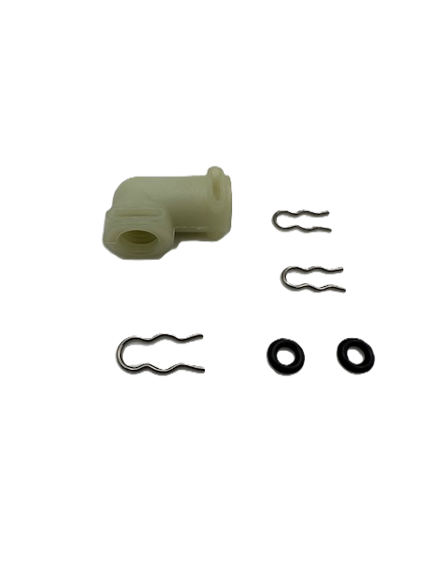ELBOW CONNECTOR KIT FOR SOLENOID VALVE WITH 2 x O RINGS & 3 x CLIPS